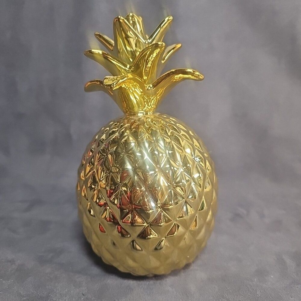 Stunning Attractive 8" Ceramic Gold Pineapple Accent Home  Decoration Figure